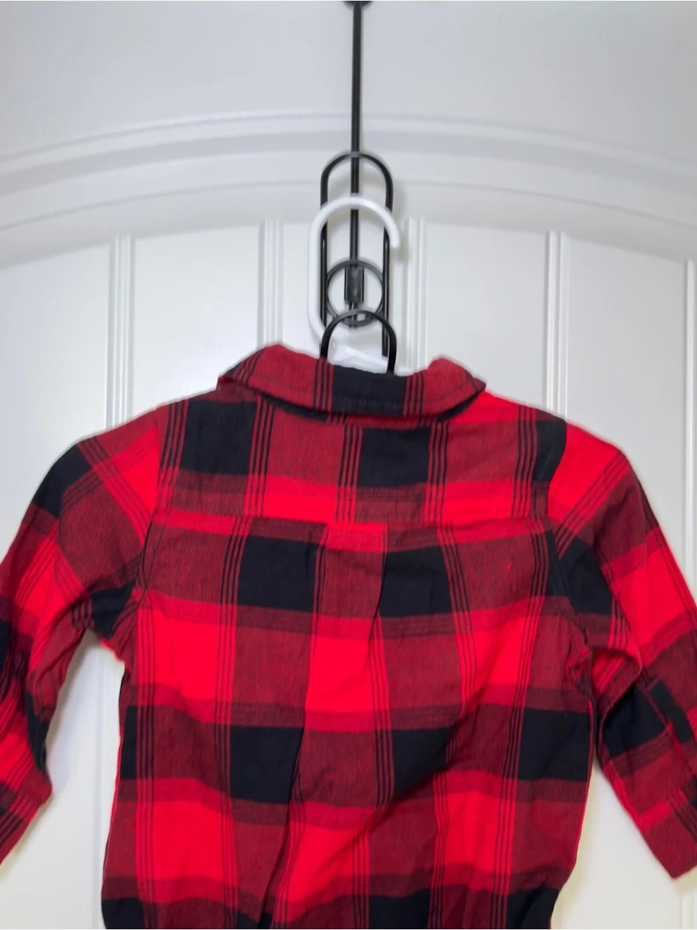 Baby Gap Red Black Buffalo Plaid Bodysuit  6-12 Months